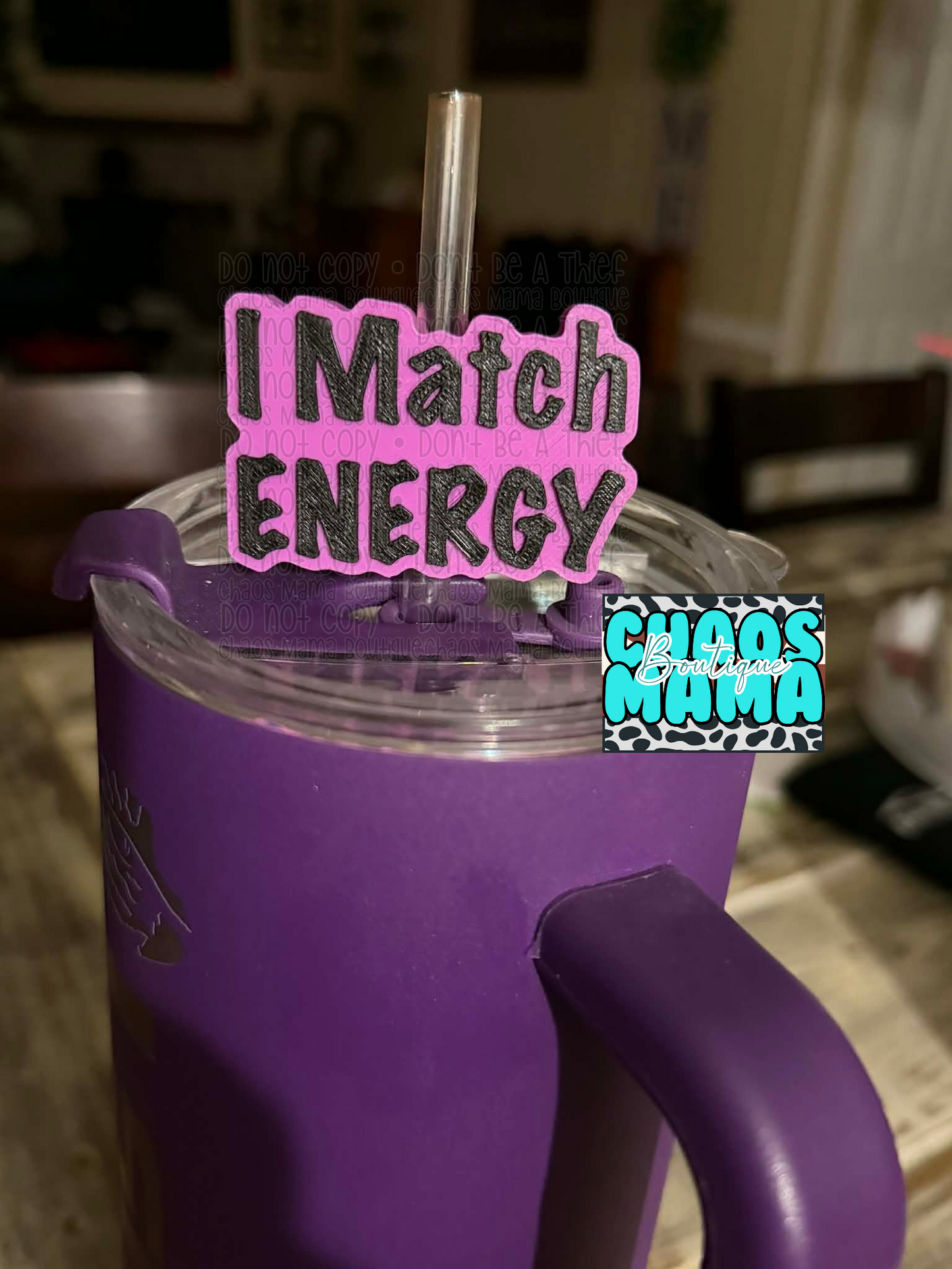 I Match Energy Straw Topper