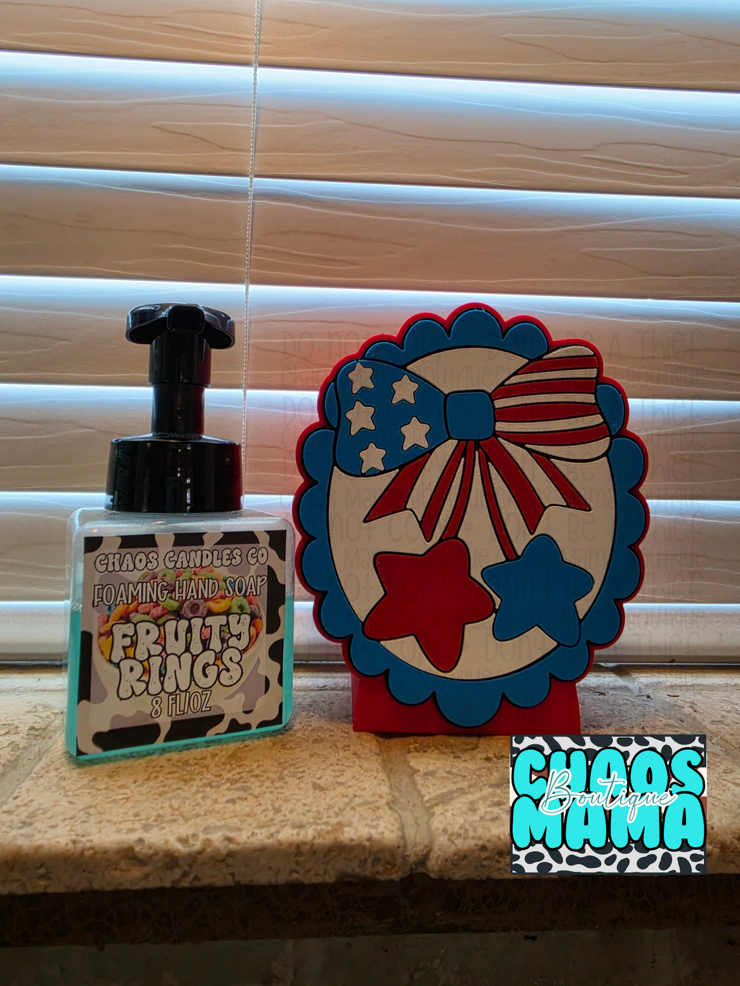 Patriotic Bow Soap Holder