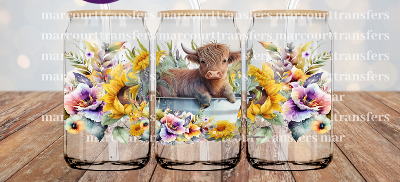 Highland Cow In A Bath Cup