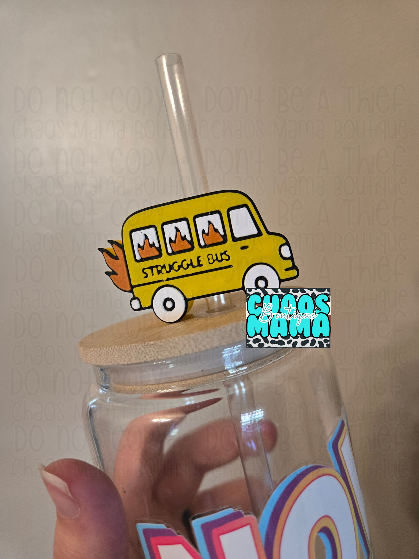 Struggle Bus Straw Toppers