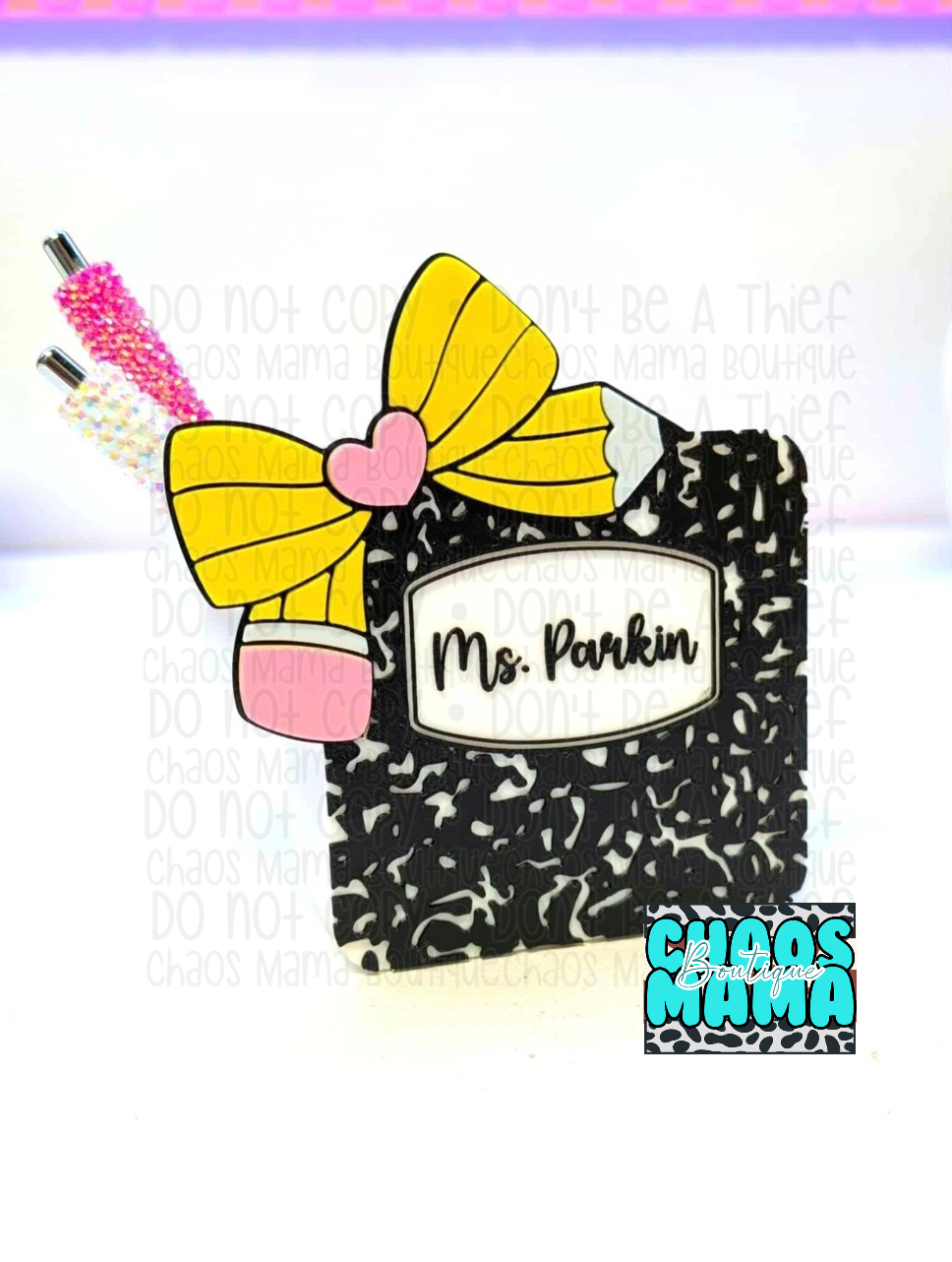 Composition Notebook Pen Holder