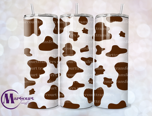 Brown Cow Print Tumbler