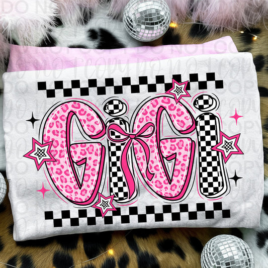 Gigi Pink/White Checkered