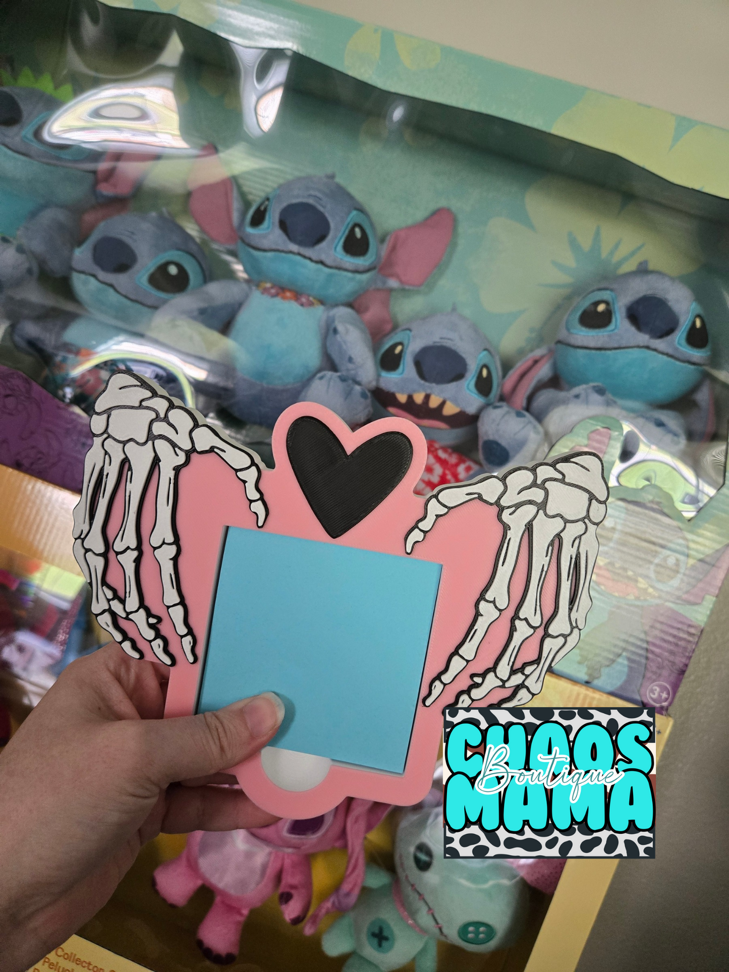 Skeleton Hand Heart Notepad Holder
