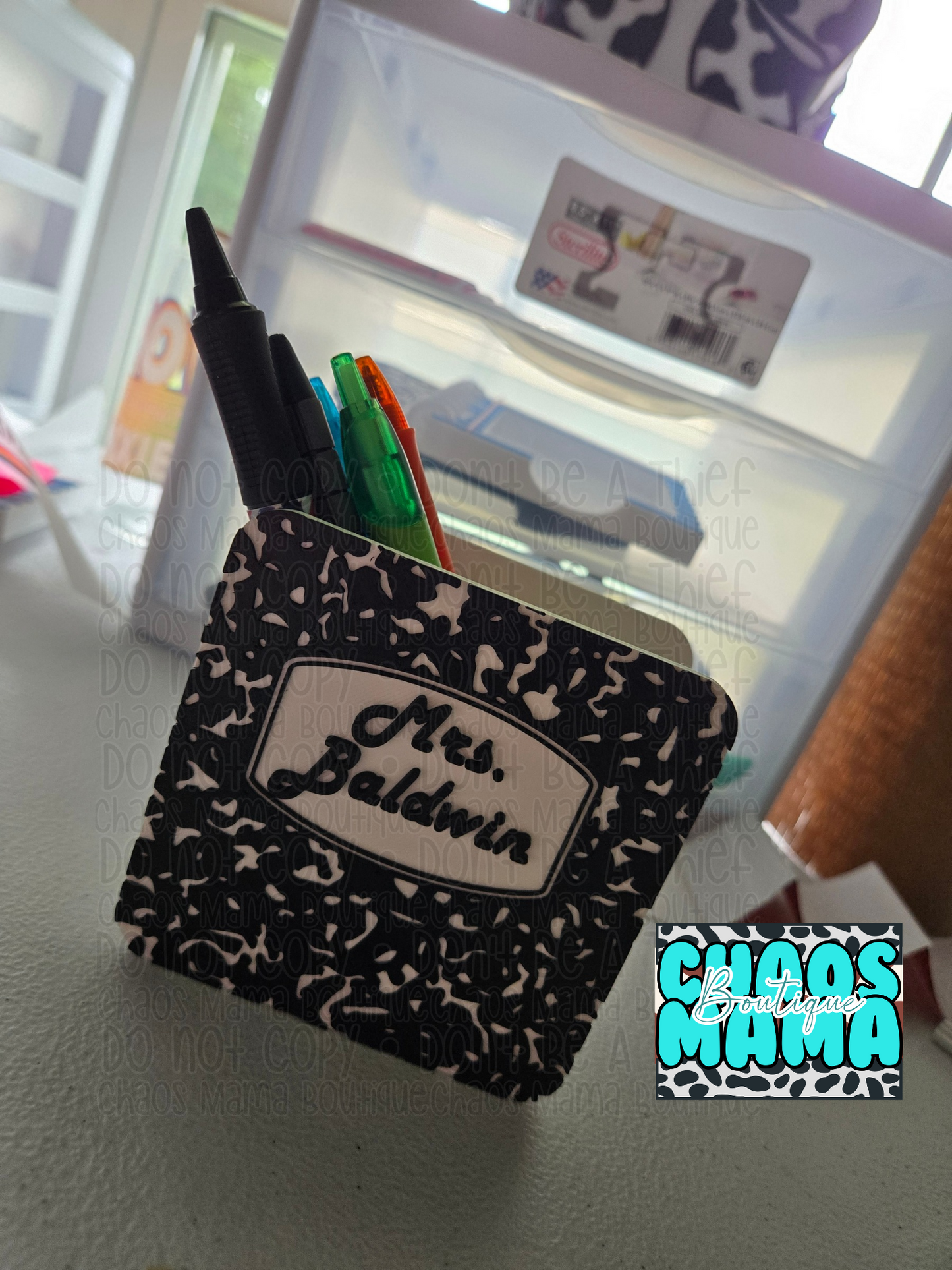 Composition Notebook Pen Holder
