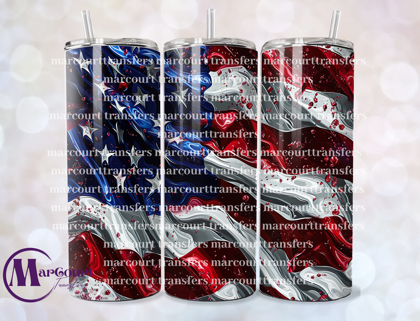 American Flag Tumbler