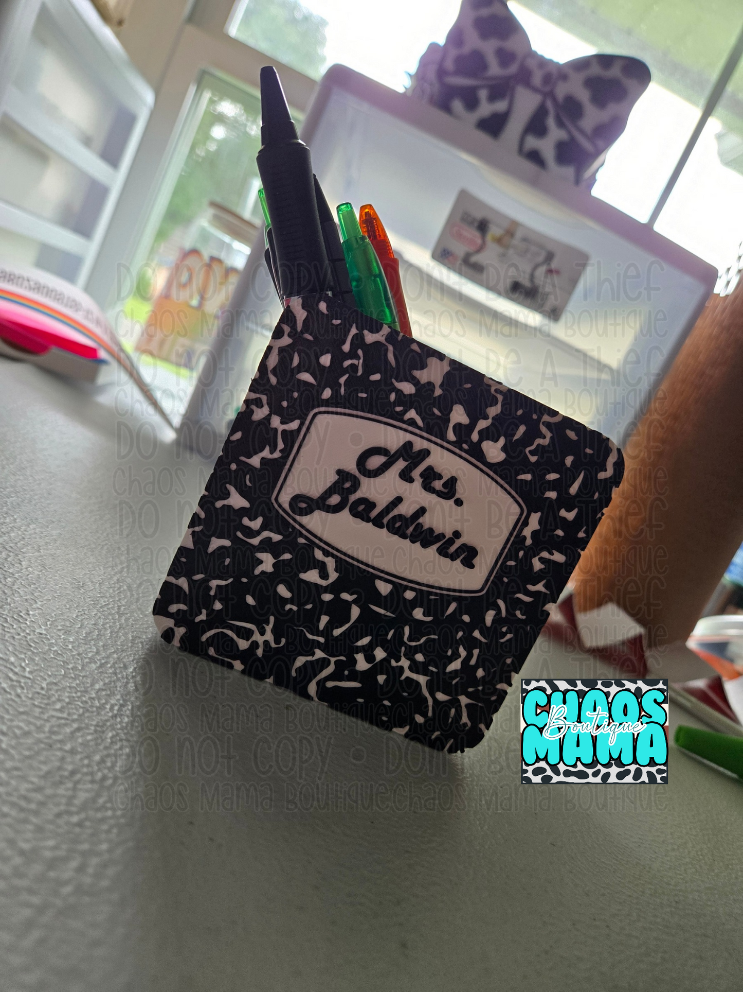Composition Notebook Pen Holder