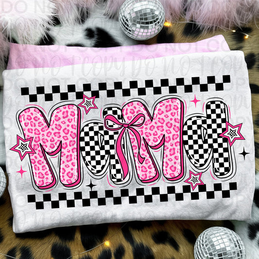 Mama Pink/White Checkered