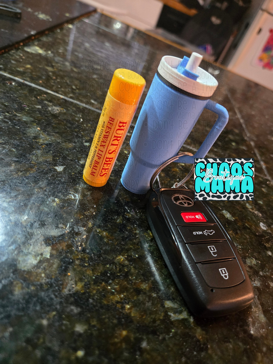 Chapstick Cup Keychain