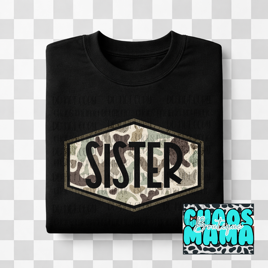 Sister Camo Tag