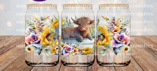 Highland Cow In A Bath Cup
