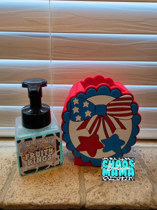 Patriotic Bow Soap Holder
