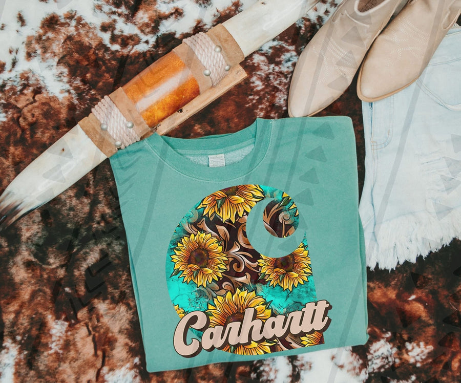 Turquoise Sunflowers Ca_hartt