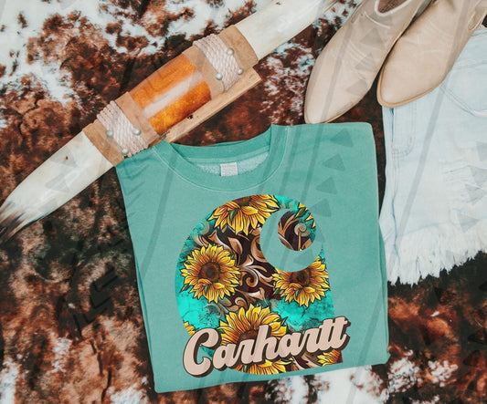 Turquoise Sunflowers Ca_hartt